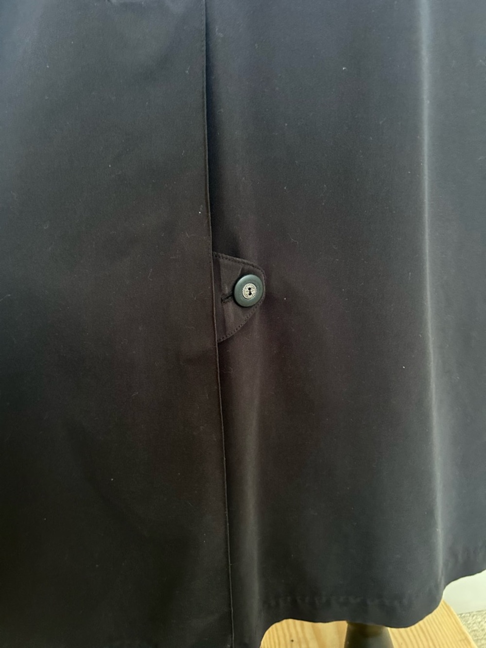 Vintage Anne Klein Black Long Trench Coat with Velvet Collar Women’s Size M - Picture 8 of 11